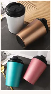 12oz stainless steel vacuum insulated coffee travel mug portable car cup sleek simple design
