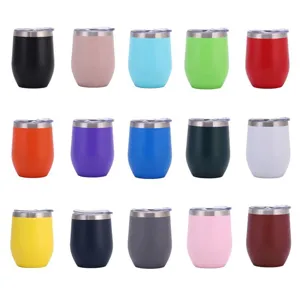 Bicchiere Isolato Sotto Vuoto in Acciaio Inossidabile Tazza da Vino a Doppia Parete Tazza da Caffè Portatile da Viaggio Con Coperchio Per Casa Ufficio