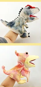 Dinosaure peluche marionnette mainjouet bouche mobile poupee animal cadeau enfant