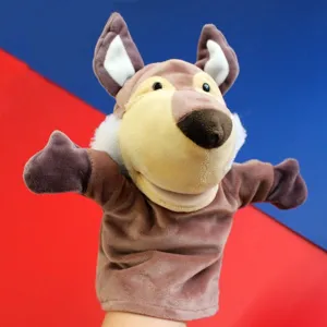 Plush Husky Hand Puppet Toy Animal Glove for Kids Storytelling Kindergarten Performance