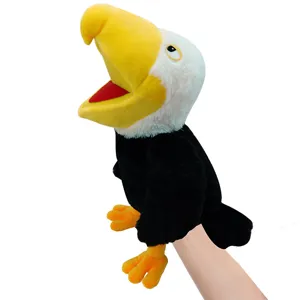 Marionnette à main oiseau en peluche pour enfants, jouet interactif pour histoires