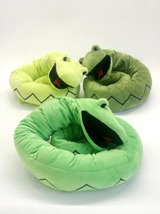 Peluche serpente divertente con bocca mobile grande bambola pitone morbida e carina