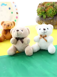 10cm mignon peluche ours en peluche porte-clés pendentif poupée duveteuse jouet cadeau en gros