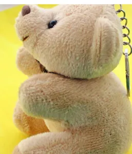 10cm peluche ours porte-clés mignon doux jouet pendentif poupée duveteuse cadeau
