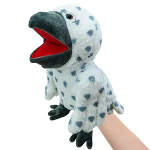 Marionnette à main en peluche bec de sabot pour enfants, jouet interactif doux pour bébés.
