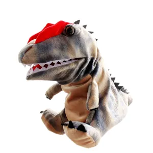 Pluche dinosaurus handpop met beweegbare mond zacht knuffeldier speelgoed voor kinderen