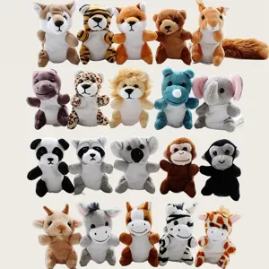 Cute Animal Finger Puppets Plush Toys Cartoon Kids Interactive Story Telling Dolls