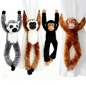 Cute Long Arm Animal Plush Toy Cute Sloth Lemur Monkey Curtain Buckle Soft Stuffed Doll Home Decor Kids Gift