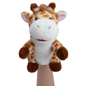 Pupazzo a mano in peluche di giraffa per bambini narrazione giocattolo interattivo asilo.