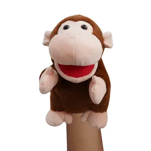 Puppazzo a mano scimmia di peluche morbido giocattolo animale per bambini storie asilo spettacolo