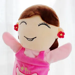 Peluche burattino a mano di famiglia, morbida bambola di stoffa per bambini, oggetti.