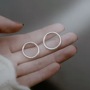 Minimalistisch 999 Feinsilber Glatter Bandring Für Damen Herren Glatt Geometrisch Offener Fingerring Modeschmuck Geschenk