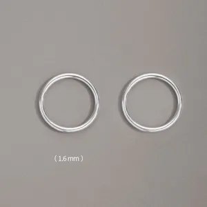 999 Silber Schlichter Ring Minimalistisch Dünner Stapelring Zarter Finger Schmuck für Damen