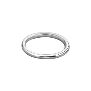 Minimalistischer 999er Sterlingsilber schlichter Ring für Damen, elegante Schmuckmode.