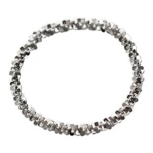 Anello Flessibile Brillante in Argento Sterling 925 Minimalista Impilabile Donna