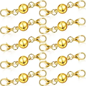 Golden spherical magnetic clasps lobster claw set for DIY necklace jewelry making supplies