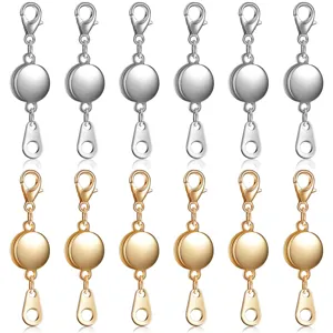 Zinc Alloy Round Disk Magnetic Clasp DIY Jewelry Findings For Bracelet Necklace Connector Making Accessories