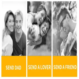 Gepersonaliseerde fotoportemonnee cadeaugids afbeelding met opties voor vader en vrienden.