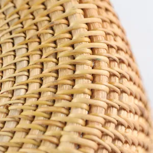 Cesto di Frutta in Rattan Tessuto a Mano Bordo Ondulato Cesto Portaoggetti in Vimini Naturale per Soggiorno Snack e Caramelle