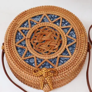 Sac Bandoulière en Paille pour Femmes Sac à Main Tissé en Rotin Vintage Décontracté Été Plage Sac Épaule Vacances Quotidiennes