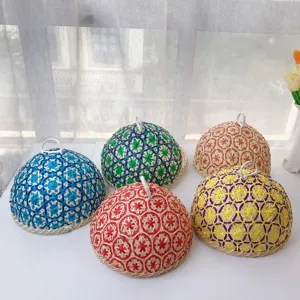 Couvercle Alimentaire Tissé en Bambou Fait Main Avec Plateau Ensemble Traditionnel Anti-poussière Panier de Fruits en Osier Naturel