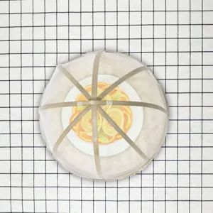 Round bamboo mesh food cover anti-fly tent picnic table umbrella kitchen storage tool