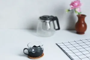 Handmade natural rattan woven tea cup coaster mat for home kitchen teapot insulation pad