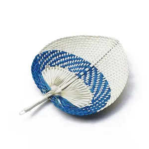 Ventaglio di bambù intrecciato a mano stile vintage cinese tradizionale estivo portatile