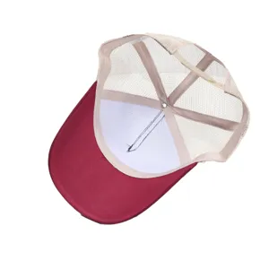 Ademende mesh honkbalpet voor heren en dames, verstelbare snapback trucker cap.