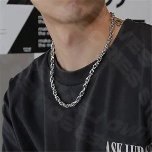 Herren Titanstahl dicke Kette Halskette, europäischer und amerikanischer Hip-Hop Stil Schmuck.