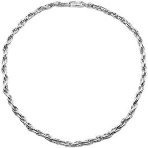 Herren Silber Kordelkette Halskette Hip Hop Titanstahl Trend Schmuck Accessoires