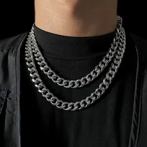 Hip Hop Titanstahl Panzerkette Halskette Für Herren Damen High Street Poliert Sechseckig Metall Schmuck