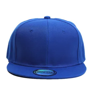 Stijlvolle effen koningsblauwe snapback pet met platte klep hip hop honkbalpet uniseks