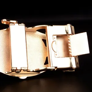Boucle de ceinture automatique en alliage doré pour sangle de ceinture d'affaires 3.5cm