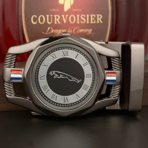 Boucle de ceinture automatique en alliage pour sangle 3.5cm, design d'affaires élégant avec cadran.
