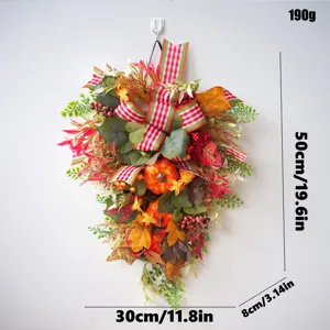 Herbst kunstmatige pompoen esdoornblad druppel slingers wanddecoratie Thanksgiving.