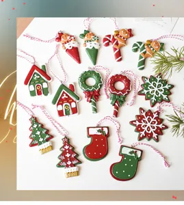 Χριστουγεννιάτικα στολίδια ρητίνης με gingerbread για δέντρο και πάρτι διακόσμηση