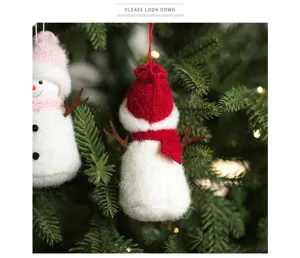 Weihnachten Filz Schneemann Puppe Baum Hängeornament süß Plüsch Feiertag Heim Deko