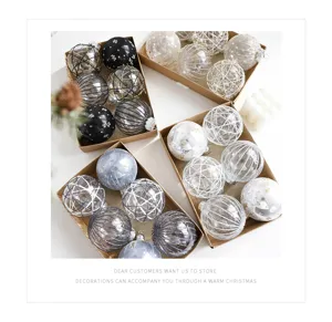 Christmas decorative balls 8cm set ornament baubles for tree window holiday party decor