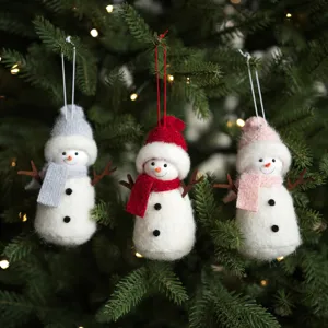 Weihnachten Filz Schneemann Puppe Plüschtier Baum Hängende Ornamente Karikatur Handgemachte Schneemann Deko Für Zuhause Urlaub Schaufenster Party
