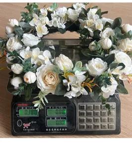 Couronne de fleurs artificielle printemps été rose pivoine mariage guirlande florale