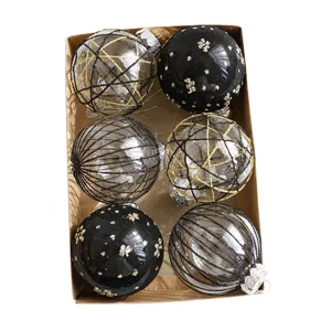 Christmas baubles set 8cm decorative hanging ornaments for tree holiday home decor