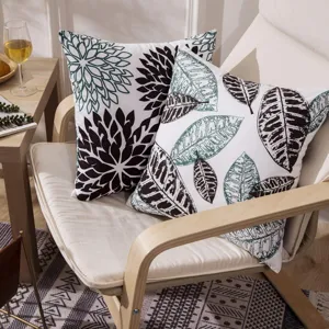 Botanical throw pillow cover abstract floral cushion cover for sofa living room decor