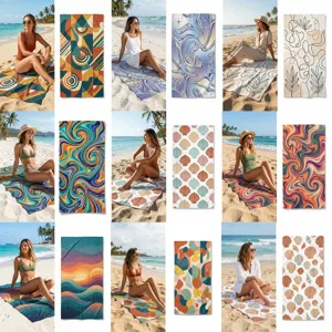 Quick-dry beach towel, absorbent travel bath towel, stylish outdoor sports yoga towel.