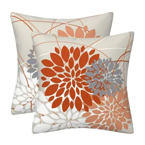 Modern geometric floral throw pillow cover for sofa and living room home decoration