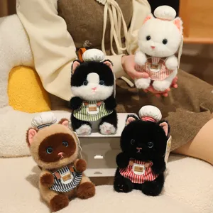 Simpatico gatto di peluche portachiavi zaino bambola animale imbottito regalo compleanno