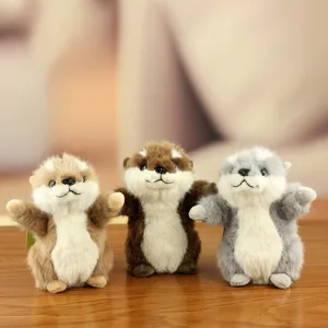 Realistisch Otter Knuffel Schattig Simulatie Dier Pluche Pop Sleutelhanger Hanger Ornament Zacht Kinderen Cadeau