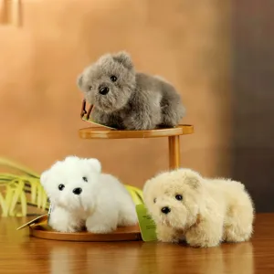 Cute Polar Bear Plush Toy Keychain Soft Stuffed Animal Bear Doll Bag Pendant Accessory Brown White Grey