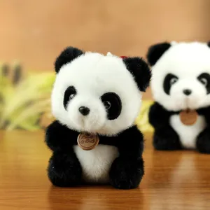Cute panda plush toy doll pendant keychain cute bag ornament fluffy animal charm