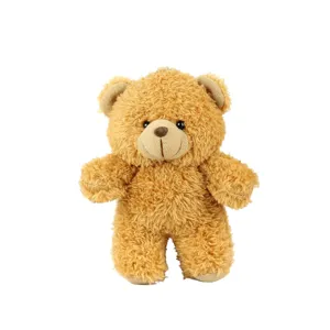 Cute brown teddy bear plush toy pendant soft stuffed doll keychain bag charm lovely gift